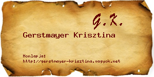 Gerstmayer Krisztina névjegykártya